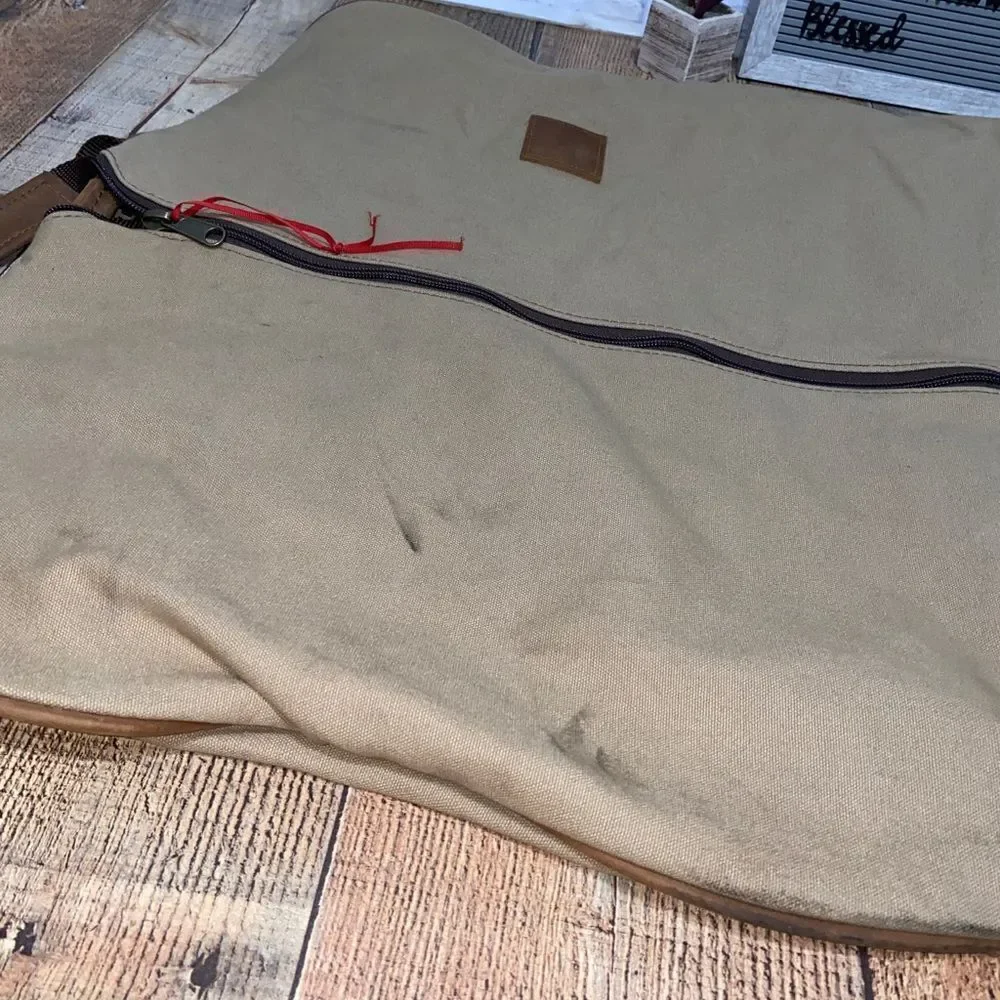 Jon hart two suiter garment bag canvas leather